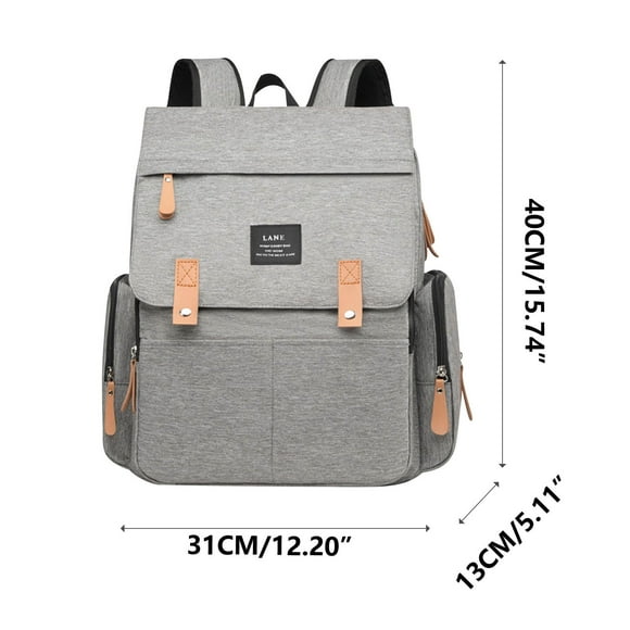 Sacs à Couches pour Maman Sacs à Dos Grande Capacité Voyage avec Sac à Langer Allaitement Sacs pour Bébé Maternité Gris Uni Mode