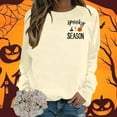 thumbnail image 4 of Cute Ghost Halloween Sweatshirts for Women 2025 Long Sleeve Crewneck Spooky Season Graphic Sweatshirt Pullover Tops, 4 of 5