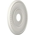 thumbnail image 2 of Ekena Millwork 16"OD x 3 1/2"ID x 1"P Berkshire Thermoformed PVC Ceiling Medallion (Fits Canopies up to 7"), UltraCover Satin Blossom White, 2 of 10
