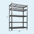 thumbnail image 2 of 5-Tier Heavy Duty Garage Shelving Unit 48 In Wx24 In Dx72 In H 2200 lbs Adjustable Metal Storage Rack Boltless Steel Shelves for Home and Warehouse, 2 of 8