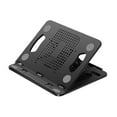 thumbnail image 2 of Soporte para computadora portátil, base elevadora para computadora portátil, plegable, ventilado, refrigeración, portátil, ligero Negro, 2 of 9