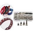 thumbnail image 4 of 80 Pièces Alliage de Zinc Cône Goujons Kit Pointes Rivets Punk Goujon Vis pour Sac Veste d'Artisanat, 4 of 9