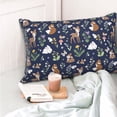 thumbnail image 4 of Salouo Animals And Wildflowers Pattern Pillow Cases,1PC Pillow Covers with Envelope Closure Decorative Pillow Case for Bed Couch,Pillows Not Included-16"x24", 4 of 6