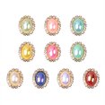 thumbnail image 1 of BRIGHTFUFU 10 pegatinas decorativas de aleación delicadas para bisutería, accesorios de joyería con perlas ovaladas y incrustaciones de diamantes de imitación para bisutería (doradas), 1 of 7