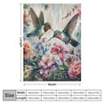 thumbnail image 4 of JRXY Retro Hummingbird Floral Blanket Gifts for Women Soft Warm Lightweight Cozy Spring Flower and Birds Vintage Throw Blankets for Bed Living Room Sofa Couch Valentines Day Decor White, 4 of 6
