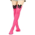 thumbnail image 2 of Generic Womens Long Socks Bowknot Pure Color Socks Thigh High Socks Over The Knee Socks Festival Christmas Women'S Fashionable Over-The-Knee Socks, 2 of 4