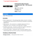 thumbnail image 2 of Parking Brake Cable Connector - Compatible with 1988 - 1999 Chevy K1500 1989 1990 1991 1992 1993 1994 1995 1996 1997 1998, 2 of 2