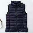 thumbnail image 4 of Idoravan Winter Warm Vests for Women Women Warm Long Sleeve Zipper Down Jackets Sleeveless Parkas Coats Wth Pocket Navy XL, 4 of 4