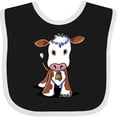 thumbnail image 3 of Inktastic Little Brown Cow Boys or Girls Baby Bib, 3 of 4