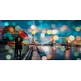 thumbnail image 2 of Loumer, Dianne  24x14 Black Ornate Wood Framed with Double Matting Museum Art Print Titled - Kissing in London, 2 of 4