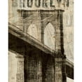 thumbnail image 3 of Mullan, Michael 20x24 Black Modern Framed Museum Art Print Titled - Vintage NY Brooklyn Bridge, 3 of 5