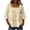 Beige, variant on Vivianyo HD Women's Square Neck Lace Trim Blouse, Tiered Ruffle Three Quarter Flare Sleeve Woven Casual Top for Women, Sizes S-2XL