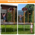 thumbnail image 3 of Outdoor Trampoline for Kids, 2021 Upgraded 15FT Jumping Fitness Round Trampoline with Safety Enclosure Net, Basketball Hoop and Ladder, Outdoor Heavy Duty Trampoline for Boys and Girls, Orange, SS976, 3 of 9