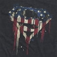 thumbnail image 4 of Indivisible Official Superman US Flag Paint Drip Men's Classic Ring-Spun T-Shirt, Black Ink Heather, Medium, 4 of 6