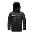 thumbnail image 2 of Zwiiyzr 4-15Y Kids Teens Unisex Heated Jacket X Usb Intelligent Constant Temperature Heated Windproof Plus Size Coat For Children Winter 3 Heated Jacket Coat Black, 2 of 7