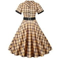 thumbnail image 1 of Robe d'Été Aguichant pour Femmes Robe Vintage à Imprimé Ourlet, 1 of 3