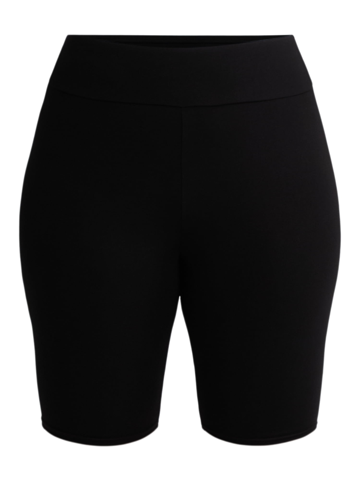 Terra & Sky Women’s Plus Size Bike Shorts, 10" Inseam, 2-Pack, Sizes 0X-5X