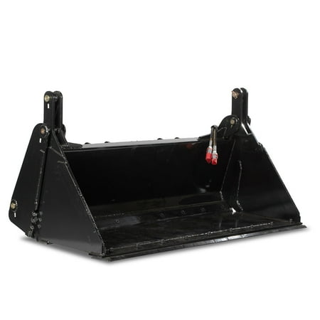 Titan Attachments 72 4-in-1 Combo Bucket 2 425 LB Capacity Universal SSQA Mounting Multi-Use for Digging Loading Spreading Grappling Grading Leveling