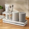 thumbnail image 3 of White Hanging Bathroom Organizer with Minimalist Design – Electric Toothbrush Stand, Toothpick Holder & Storage Rack for Countertop Space-Saving, Durable Material & Easy Installation, 3 of 6