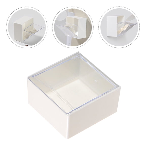 DINHEAROM Coffee Filter Paper Holder 2-Pack White Plastic Storage Organizer for Cafe and Home Use