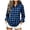 Blue, variant on Womens Flannel Plaid Button Down Shirts Dressy Casual Collared Long Sleeve Blouses Comfort Slim Fit Tunic Tops Fall Winter Work Office Coat Jackets