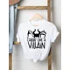 thumbnail image 1 of Disney-Camiseta estampada de manga corta para mujer, camiseta informal con dibujo de bruja, cara divertida y encantadora, 1 of 1