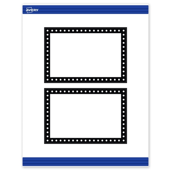 Avery 4" x 6" Cards, Black and White Polka Dots, 20 ct