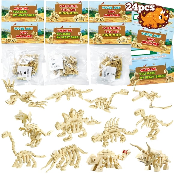 Building Blocks WODMAZ Dinosaur, 24 paquetes para niños y niñas