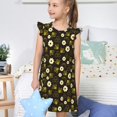thumbnail image 4 of Balery Honey Bees With Flowers Camisón de princesa para niñas, pijama de algodón con mangas abullonadas, suave y bonito.-Medium, 4 of 6