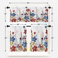 thumbnail image 5 of Floral Kitchen Curtains Artistic Window Curtains Valance and Tier Set 36 Inch, Abstract Ethnic Flowers Rod Pocket Short Tier Curtain, Vintage Small Cafe Curtains for Kitchen Decor, 5 of 6