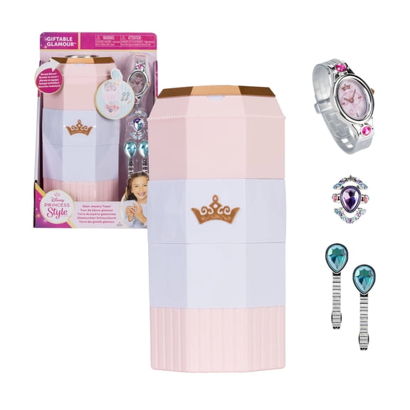Disney Princess Style Collection Glam Jewelry Tower Doll Playset