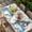 Blue, variant on Blue Truck Cow Table Cloths for 5 Foot Rectangle Tables, Animals Spring Floral Butterfly Farmhouse Patio Waterproof Elastic Fitted Tablecloths, Washable Rectangular Table Cover for Camping