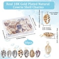 thumbnail image 2 of 1 Box 50Pcs Real 18K Gold Plated Natural Shell Pendants Sea Shell Pendant Beach Seashells Cowrie Shell Charms for Jewellery Making DIY Crafts Mixed Color, 2 of 5