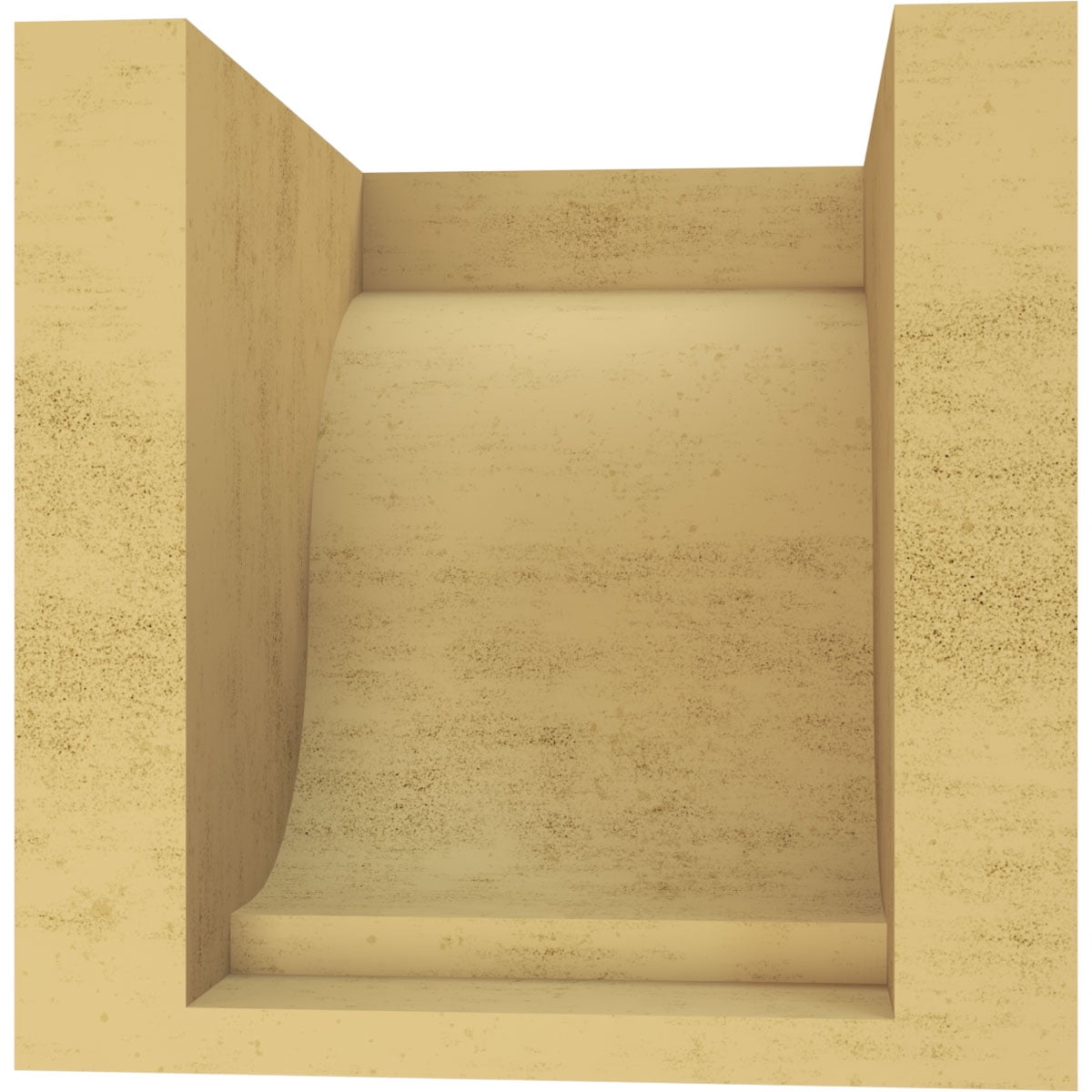 6"W x 6"D x 6"H Wide Van Buren Rough Cedar Woodgrain TimberThane Corbel, Primed Tan