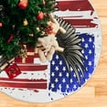 thumbnail image 5 of FMSHPON 4th of July Patriotic American EagleUSA Flags Xmas Christmas Tree Skirt Stand Mat for Holiday Party Decoration Indoor Outdoor 48 inches, 5 of 6
