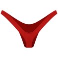thumbnail image 1 of dPois Culottes String Aguichant pour Femmes en Forme de V - Culottes Bikini Mini à Dos en T pour Fête à la Piscine Privée Rouge G, 1 of 4
