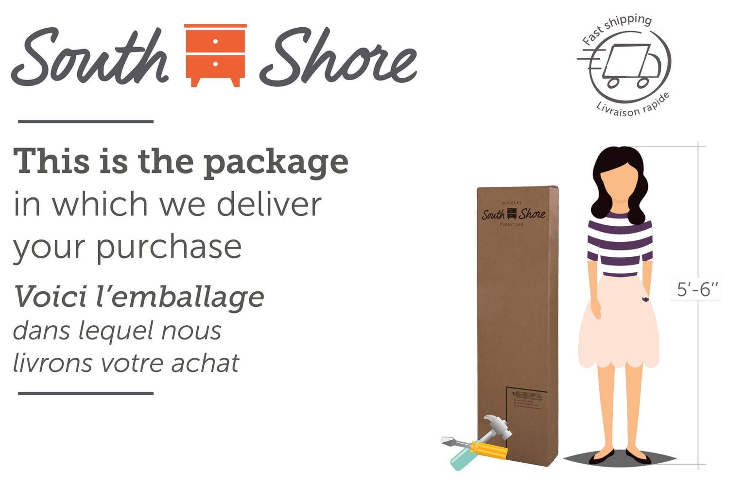 South Shore Smart Basics 4-Shelf Bookcase