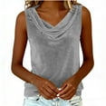 thumbnail image 6 of BUIGTTKLOP Velour Tank Tops for Women Cowl Neck Sleeveless Tops Dressy Casual Vintage Shirts, 6 of 6