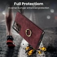 thumbnail image 2 of Allytech Case for Samsung Galaxy Note 20 Ultra 6.9 inch,Shockproof Premium PU Leather Finger Ring Holder ID Credit Card Slots Phone Case Cover,Winered, 2 of 8