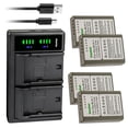 thumbnail image 1 of Kastar 4-Pack Fully Decoded Battery and LTD2 USB Charger Replacement for Olympus BLN-1 BLN1 Battery, BCN-1 Charger, M-D E-M1, OM-D E-M5, OM-D E-M5 Mark II, OM-D E-M5 Mark III, PEN E-P5, PEN-F Camera, 1 of 6