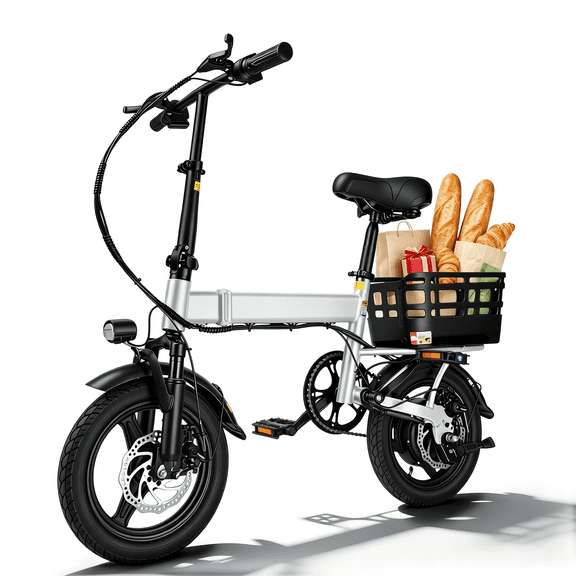 Folding Electric Bike for Adults, 500W Motor, 19.9MPH Max Speed 14" Ebike, 36V 12AH Removable Battery, UL2849 Certified, Commuting Electric Bicycle for Adults & Teens