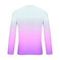 thumbnail image 4 of Cmfcve Plus Size Gradient Shirt for Men Casual Long Sleeve Athletic T-Shirt Crew Neck Lightweight Fall Pullover Tops, 4 of 5