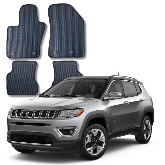 Floor Mats All Weather Fit for 2017 to 2026 Jeep Compass, Front and Rear Set