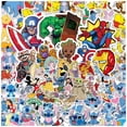 thumbnail image 2 of 50/100pcs Disney Marvel Stickers Anime Princess Spider-Man Iron Man Hulk Stitch Mickey Mouse Decal Cute Cartoon Sticker for Kids Gao Jinjia LED, 2 of 2