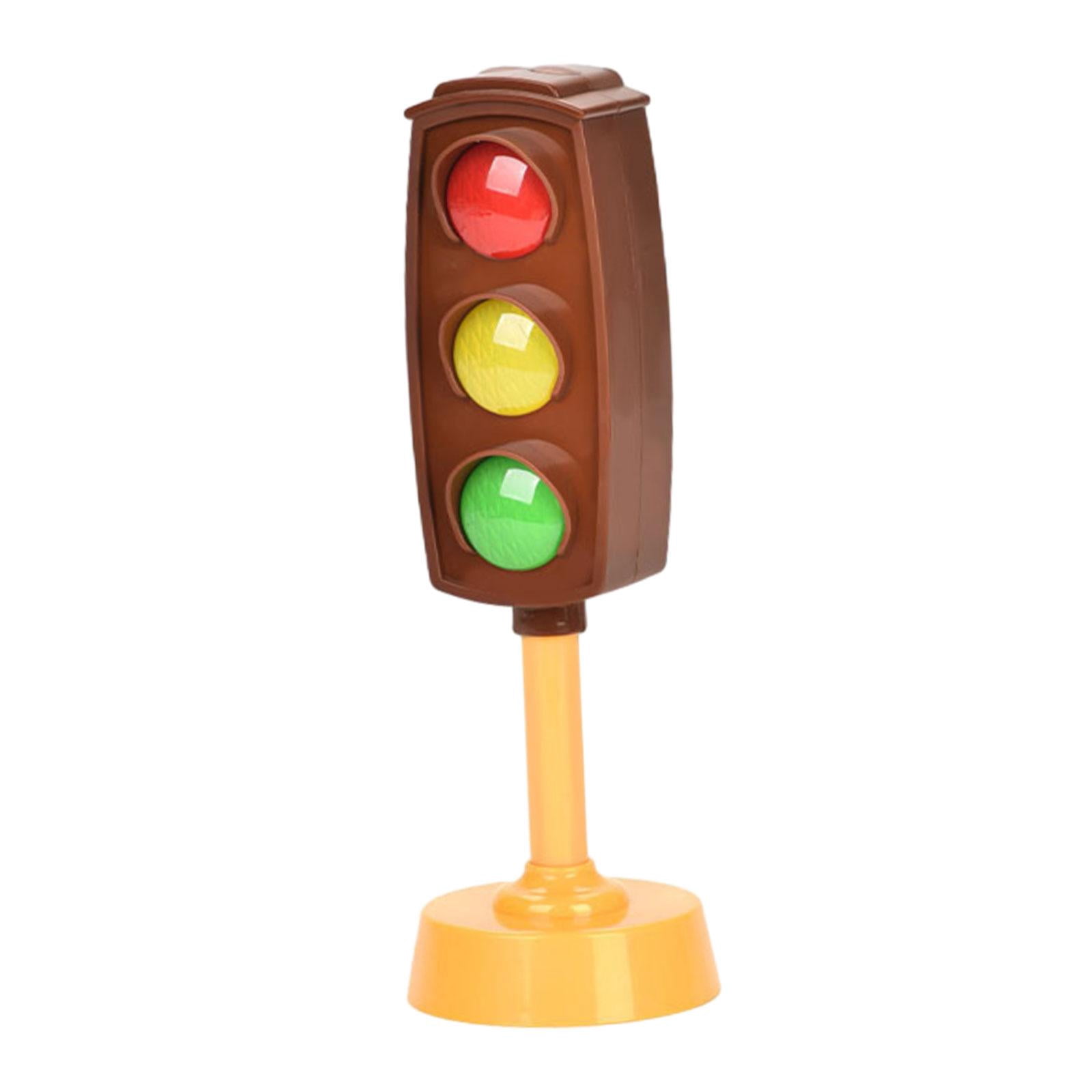 Lots De 3 Feux De Circulation Jouets LED Avec Klaxon – 12 Cm, Panneaux Routiers Interactifs, Son Et Lumière, éducatif Pour Enfants, Sécurité Routière Précoce
