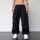 thumbnail image 4 of Pantalones largos para hombre, lisos, informales, con cordón, cintura elástica y bolsillo, pantalones deportivos cargo de poliéster., 4 of 9
