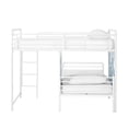 thumbnail image 3 of 60" L-Shape Metal Bunk Bed with Cut Out Panels - White / Light Blue, 3 of 6