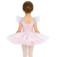 thumbnail image 2 of inlzdz Tutu Girls Dance Competition Dress Gymnastic Skirt Pink 110, 2 of 6