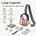 thumbnail image 3 of Clear Fanny Pack Stadium Approved Clear Sling Bag Purses for Women Stadium Transparent Bag for Concert with Adjustable Strap Brown, 3 of 7
