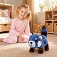 thumbnail image 4 of Plush Raccoon Toy Green Electric Stuffed Animal Raccoon Doll Interactive Play Gift For Kids 1 Piece, 4 of 6